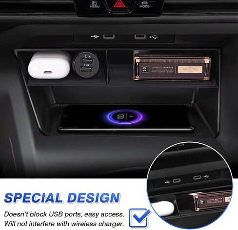 Karltys Center Console Organizer for VW Volkswagen Golf GTI R MK8 2022 2023 2024 2025 Accessories Center Console Insert Tray Secondary Storage Box with Non-Slip Silicone Mat in Saudi Arabia