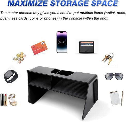 Karltys Center Console Organizer for VW Volkswagen Golf GTI R MK8 2022 2023 2024 2025 Accessories Center Console Insert Tray Secondary Storage Box with Non-Slip Silicone Mat in Saudi Arabia