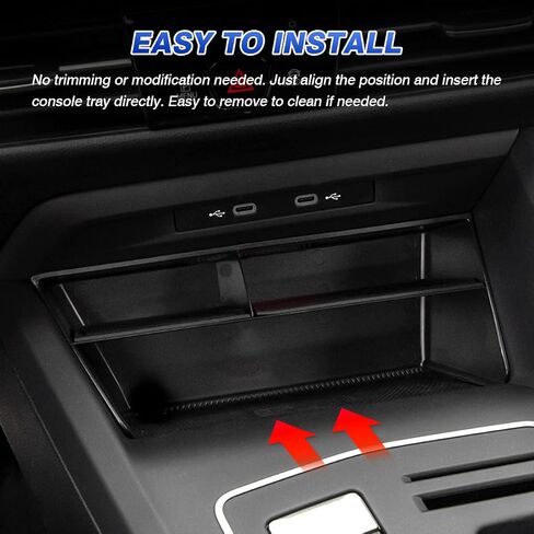 Karltys Center Console Organizer for VW Volkswagen Golf GTI R MK8 2022 2023 2024 2025 Accessories Center Console Insert Tray Secondary Storage Box with Non-Slip Silicone Mat in Saudi Arabia