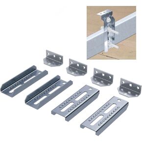ECOTRIC 4PCS 8" Galvanized Swivel Top Bunk Bracket Kit Compatible with 2 x 4 Boat Trailer Crossmember - Ski Boat, Fishing Boat or Sailboat