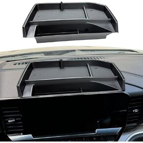 Center Console Dashboard Organizer for 2022-2024 2025 Chevy Silverado/GMC Sierra 1500 Accessories and 24-25 Silverado/Sierra 2500HD/3500HD, Dash Storage Tray (Fits 13.4 Inch Screen Only)