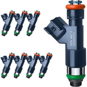 Upgraded 4 Holes Fuel Injectors Fit for Chevy: Avalanche/Tahoe/Express 1500/ Silverado 1500/ Suburban 1500, For GMC: Yukon/Sierra 1500/Savana 1500, V8 5.3L 2007-2009, OEM # 12594512 (8 Pcs)