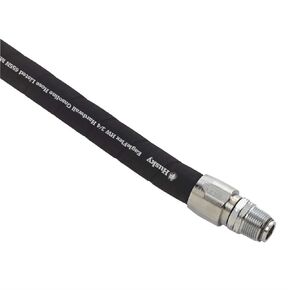Husky CP12HW09 3/4" Male NPTF by 9' EagleFlex Black Hardwall Gasoline Hose with Permanent Couplings, Made in USA