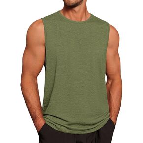 Runcati Mens Workout Tank Tops Sleeveless Gym Muscle Athletic T Shirts Casual Summer Beach Tops in Saudi Arabia