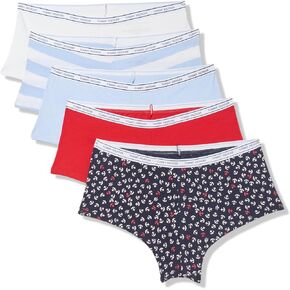 Tommy Hilfiger Women's Classic Cotton Logoband Boyshort 5-Pack