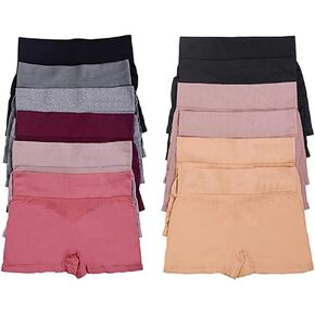 6 High Waist Seamless Boyshorts Panties Womens Underwear Boxer Briefs One Size