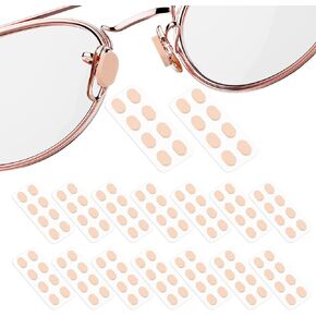 64 Pairs Soft Foam Eyeglass Nose Pads, Self Adhesive Nose Pads for Glasses Non Slip, Skin Colour EVA Anti Slip Nosepads for Eyeglasses Sunglasses Reading Glasses in Two Thicknesses 1.5MM & 1MM