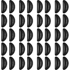 20 Pair Black Eyeglass Nose Pads, 3mm Adhesive Glasses Nose Pad,Soft Silicone Glasses Nose Grips Non-Slip Sunglasses Nose Pads Replacement Heighten Air Chamber Nose Pads for Full Plastic Frames