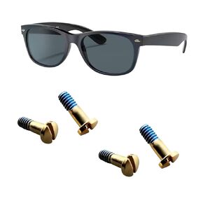 براغي تناسب حظر الشعاع جاستن إطارات RB4165 RB4371 Wayfarer RB2132 مسامير 4 مع مفك البراغي 1 (الفضة)