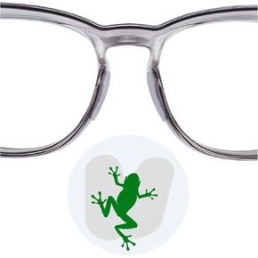 Eyeglass Nose Pads, 1mm Thk., Thousands of Frog-Inspired Microstructured Fibers, Anti Slip Soft Adhesive Silicone Nose Pads, Glasses Nose Pad for Glasses, Sunglasses (5 Pairs Clear)