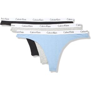 Calvin Klein Women's Carousel Logo Cotton Stretch Thong Panties, Multipack