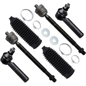 طقم التعليق 6-PC ملاءمة لـ Tacoma 2005-2018 INNER OUTER ROD ROD END AND STEERING RACK PROTION