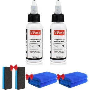 Ultimate Paint Restorer,V-Vaxy Car Scratch Repair Wax,Car Scratch Remover for Car Scratches Repairing and Polishing,Car Faded Paint Car Buff Out Scratch Car Scuff Removal(2pcs)