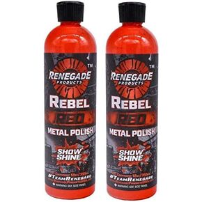 Renegade Products Rebel Red Liquid Metal Polish for high Polish on Aluminum, Stainless & Chrome (2-Pack)