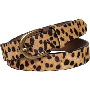 Womens Leopard Print Belt Animal Printed Belt for Women Suede Leather Waist Belt Zebra Casual Belts for Jeans/dress