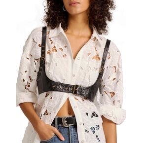 Harness for Women Genuine Leather Waist Belt Steampunk Underbust Corset
