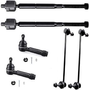 6PC Front Stabilizer Bar End Link Outer Inner Tie Rod End K700432 EV800938 ES800948 for Cadillac Escalade, for Chevrolet Silverado 1500/Suburban/Tahoe, for GMC Sierra 1500/Yukon