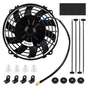 7 Inch Universal Radiator Cooling Fans,Slim Fan Push Pull Radiator Cooling Fan Mount Kit,12V 80W