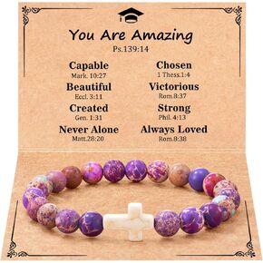 Christian Graduation Gifts for Her Women Class of 2024 5th 6th 8th Grade Middle High School College Faith Religious Graduation Bracelet Gifts for Teenager