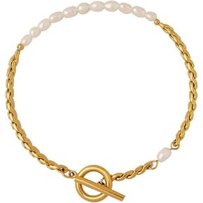 Pearl Bracelet Beachy Jewelry Exquisite Irregular Baroque Pearl Chain Ot Buckle Bracelet