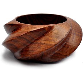 Pure Hands Boscage Artistry – Handcrafted Sisoo Wood Bangle, Spiral Fins Design, Satin Wax Finish, Elegant & Eco-Friendly Jewelry – Boscage Artsy Collection