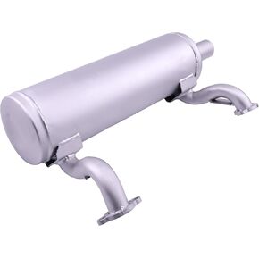 DVPARTS Horizontal Low Mount Muffler 49070-0879 Compatible with Kawasaki 751V 801V 850V 852cc