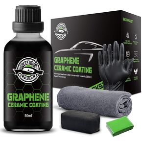 Graphene Ceramic Coating for Cars (50ML), 10H Ceramic Car Graphene Coating for Auto Detailing, Invisible & Hydrophobic Nano Auto Coating Kit, Apply After Car Wash & Paint Correction