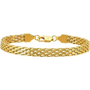 18K gold solid color mesh bracelet, easy to disassemble. 18K gold never fades as an elegant and luxurious gift for women