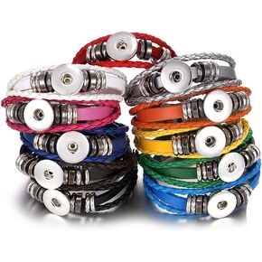 10pcs Bracelet Bangle for 18mm Snap Button Jewelry