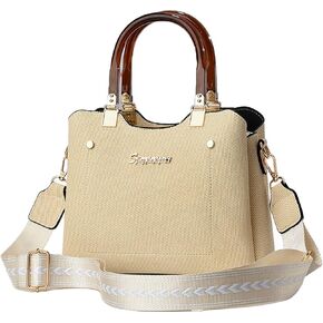 Port & Lotus Small Double Top Handle Crossbody محافظ للنساء أكياس الكتف للنساء مع حزام الغيتار