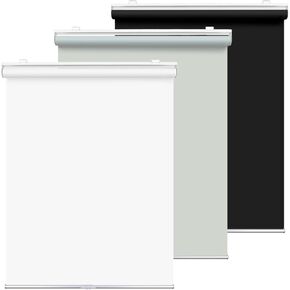 HOMEBOX 100% Blackout Cordless Roller Window Shades, Window Blinds with Thermal Insulated, UV Protection Waterproof Fabric, roll up and Down Blinds for Home and Office (White - 29" W x 72" H)