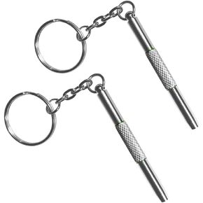 eyeglass إصلاح مفك البراغي مجموعة المفاتيح-2pcs 3 في 1 مفك البراغي الدقة المصغرة الملونة مع keychain-eyeglass ، والحماس الشمسي ، والمراقبة ، والمجوهرات ، والالكترونيات ، وإصلاح الألعاب (Silver)