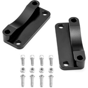 Wsays Front Fender Riser Relocator 20mm Spacer Bracket Kit محول رفع أسود متوافق مع نماذج Harley Touring Electra Glide Road King FLHR FLHT 21 بوصة 2003-2013