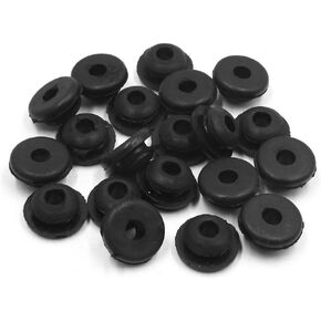uxcell 20pcs Black Rubber Exhaust Pipe Cover Gaskets Washers 6mm Hole Dia for Motorcycle