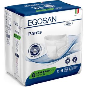 Egosan Super Incontinence Adult Pull Up Underwear with New Stretchable Waistband, Maximum Absorbency for Active Men and Women (Large, 14, Count)