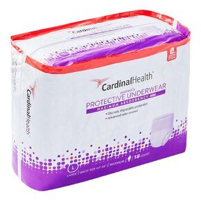 Cardinal Health™ Women's Protective Underwear, Sure Care™ Super, Maximum Absorbency, White, Large, Pack of 18