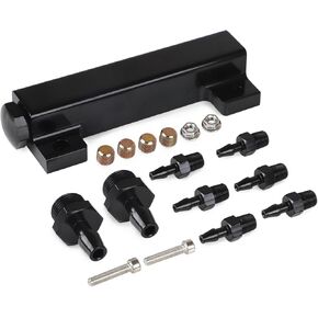 6 Port Clock Block Mifold Kit Aluminium Fuel Turbo Boost 1/8 NPT للسباق