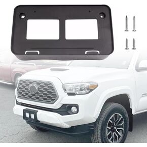 إطار لوحة الترخيص الأمامي لـ Toyota Tacoma 2016 2017 2018 2019 2020 2021 2022 2023 Pront Pumper Lucker Bracket Bracket Bracket Cover Respion # 7510104010 To1068134
