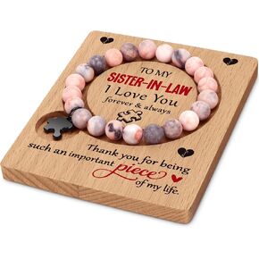 Sister In Law Bracelet Gifts Christmas for Sisters Stocking Stuffers Unique Sister-in-Law Birthday, Valentines Day, Mothers Day, Graduation, Future Sister in Law