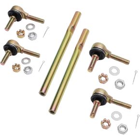 Kawasaki Tie Rod End 4PCS & Tie Rod 2PCS Kit, Compatible With Prairie 300, 400, 650, 700, Brute Force 650, Bayou 300, 400 Ball Joint Set ATV UTV Accessories