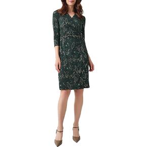 Kasper Women's 3q SLV Wrap Dress W Wb Bar Trim