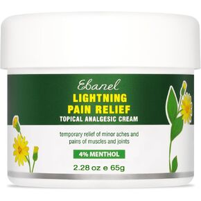 Ebanel Menthol Arnica Gel Creament Cream مع زيت القنب ، زيت الاتحاد الأوروبي ، MSM ، Camphor ، فيتامين B6 ، Boswellia ، فرك العضلات الكريمة من أجل التهاب المفاصل ، السلالات ، الالتواء ، ألم المفاصل