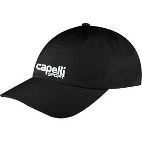قبعة Capelli Sport ، قبعة بيسبول كلاسيكية قابلة للتعديل مع حافة منحنية ، أسود/أبيض