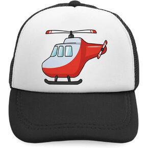 Custom Kids Trucker Hat Helicopter Polyester Boys Caps & Girls Adjustable