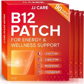 تصحيح JJ Care B12 (حزمة من 30) ، مزيج طبيعية من ذاتيا ، تصحيحات الطاقة اليومية B12 ، إمدادات شهر واحد