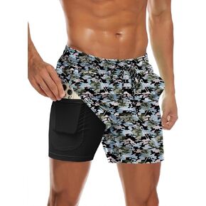 COOFANDY Men's Swim Trunks Quick Dry Bathing Suit with Pockets Swimwear Beach Board Short Swimsuit S-XXL