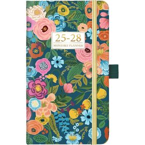 Pocket Calendar 2025-2027 - 3 Year Monthly Planner 2025-2027, Jan. 2025 - Dec. 2027, 6.3" x 3.7", Pocket Planner 2025-2027 with Inner Pocket, Elastic Closure and 61 Notes Pages