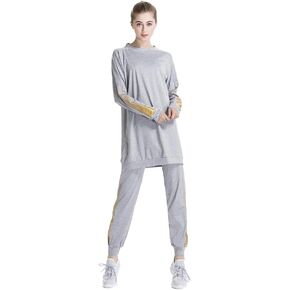 Women Muslim Tracksuits Modest Muslim Sportswear Set 2 Piece Sweatsuits Outfits for women