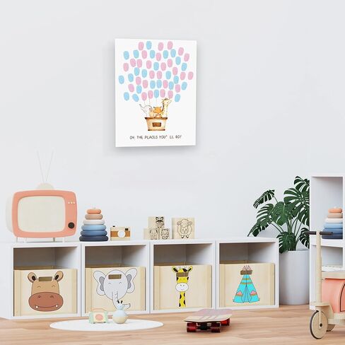 شجرة بصمات الأصابع تكشف عن جنس الطفل، حفلة الكشف عن الجنس، أفكار لحفلات كتاب الضيوف على شكل فيل، زخرفة من القماش، كتاب ضيوف استحمام الطفل مع وسادة حبر in Kuwait