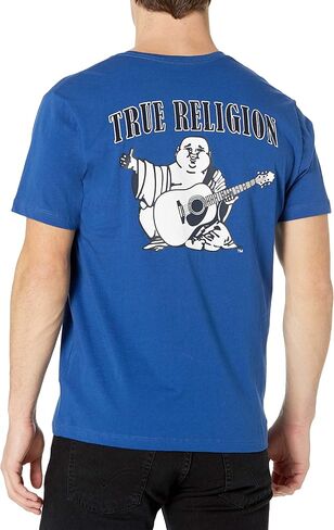 تي شيرت بأكمام قصيرة يحمل شعار بوذا للرجال من True Religion، أخضر عسكري، مقاس XXXL in Saudi Arabia
